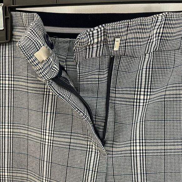 ZARA Basic Blue Black White Plaid Slim Fit Skinny Pants Women’s Size S - Picture 4 of 7